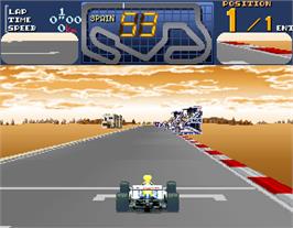 In game image of Final Lap 3 on the Arcade.