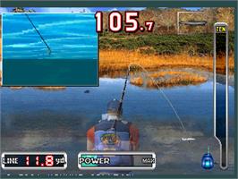 In game image of Fisherman's Bait 2 - A Bass Challenge on the Arcade.
