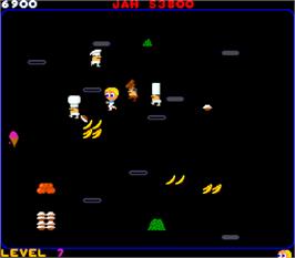 In game image of Food Fight on the Arcade.