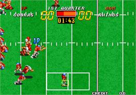 In game image of Football Frenzy on the Arcade.