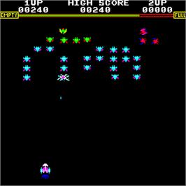 In game image of Galaxia on the Arcade.