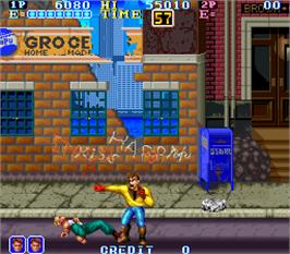 In game image of Gang Wars on the Arcade.