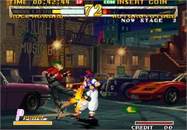 In game image of Garou - Mark of the Wolves on the Arcade.