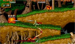 In game image of Ghouls'n Ghosts on the Arcade.