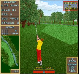 In game image of Golden Par Golf on the Arcade.