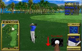 In game image of Golden Tee 2K on the Arcade.