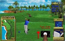 In game image of Golden Tee 3D Golf on the Arcade.