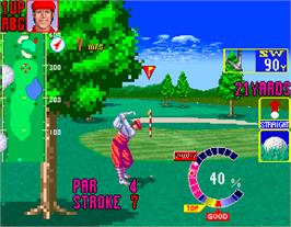 In game image of Golfing Greats on the Arcade.