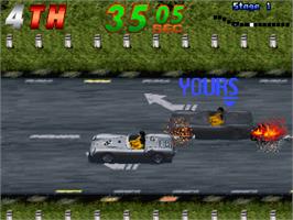 In game image of Great 1000 Miles Rally 2 USA on the Arcade.