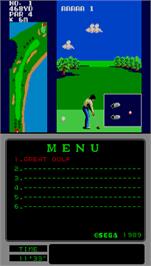 In game image of Great Golf on the Arcade.