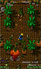 In game image of Guerrilla War on the Arcade.