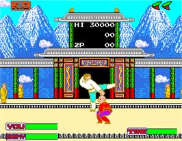 In game image of Hokuha Syourin Hiryu no Ken on the Arcade.