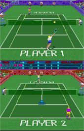 In game image of Hot Shots Tennis on the Arcade.