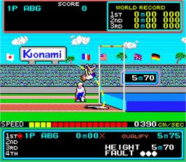 In game image of Hyper Sports on the Arcade.