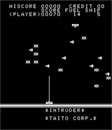 In game image of Intruder on the Arcade.