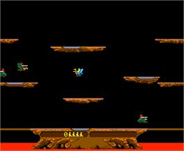 In game image of Joust on the Arcade.