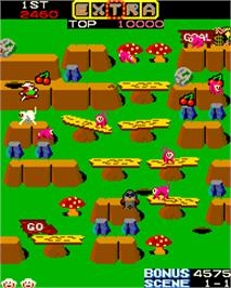 In game image of Jumping Jack on the Arcade.