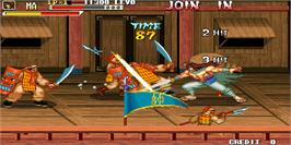 In game image of Knights of Valour / Sangoku Senki on the Arcade.