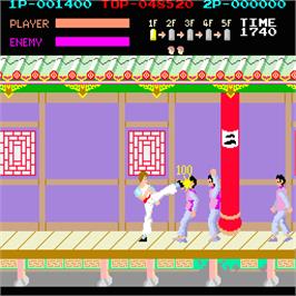 In game image of Kung-Fu Master on the Arcade.