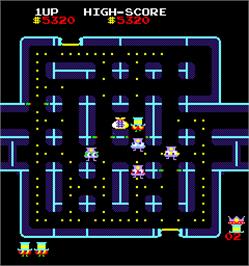 In game image of Lock'n'Chase on the Arcade.
