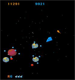 In game image of Mad Planets on the Arcade.