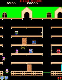 In game image of Mappy on the Arcade.
