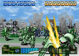 In game image of Mobil Suit Gundam Final Shooting on the Arcade.