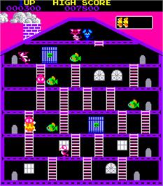 In game image of Mouser on the Arcade.