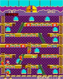 In game image of Mr. Do's Castle on the Arcade.