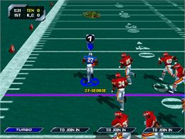 In game image of NFL Blitz '99 on the Arcade.