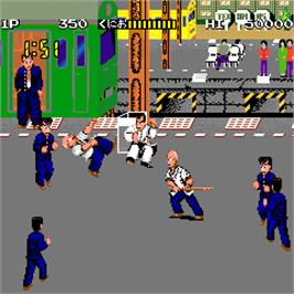 In game image of Nekketsu Kouha Kunio-kun on the Arcade.