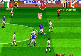 In game image of Neo-Geo Cup '98 - The Road to the Victory on the Arcade.