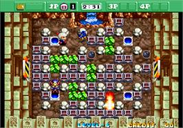 In game image of Neo Bomberman on the Arcade.