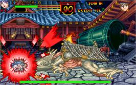 In game image of Oni - The Ninja Master on the Arcade.