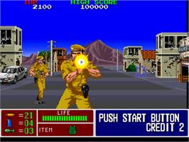 In game image of Operation Thunderbolt on the Arcade.