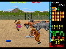 In game image of Operation Wolf on the Arcade.