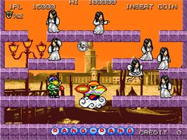 In game image of Pang Pang on the Arcade.