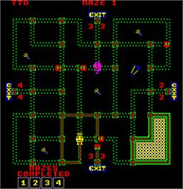 In game image of Pepper II on the Arcade.