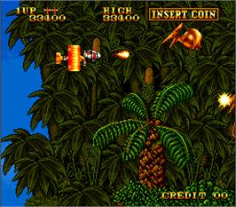 In game image of Prehistoric Isle in 1930 on the Arcade.