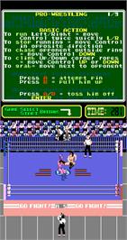 In game image of Pro Wrestling on the Arcade.