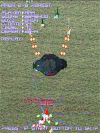 In game image of Psyvariar -Revision- on the Arcade.