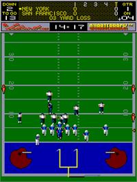 In game image of Quarterback on the Arcade.
