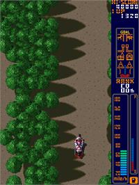 In game image of Rally Bike / Dash Yarou on the Arcade.