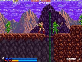 In game image of Rastan on the Arcade.
