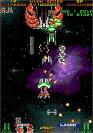 In game image of Ray Force on the Arcade.