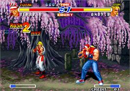 In game image of Real Bout Fatal Fury 2 - The Newcomers on the Arcade.