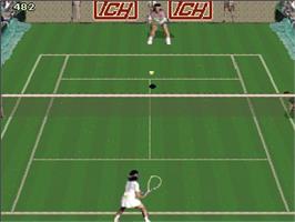 In game image of Reality Tennis on the Arcade.