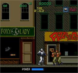 In game image of Robocop on the Arcade.