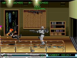 In game image of Robocop 2 on the Arcade.