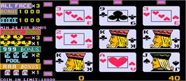 In game image of Royal Poker '96 on the Arcade.